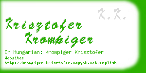 krisztofer krompiger business card